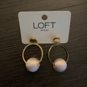 Brand new LOFT pink/gold earrings